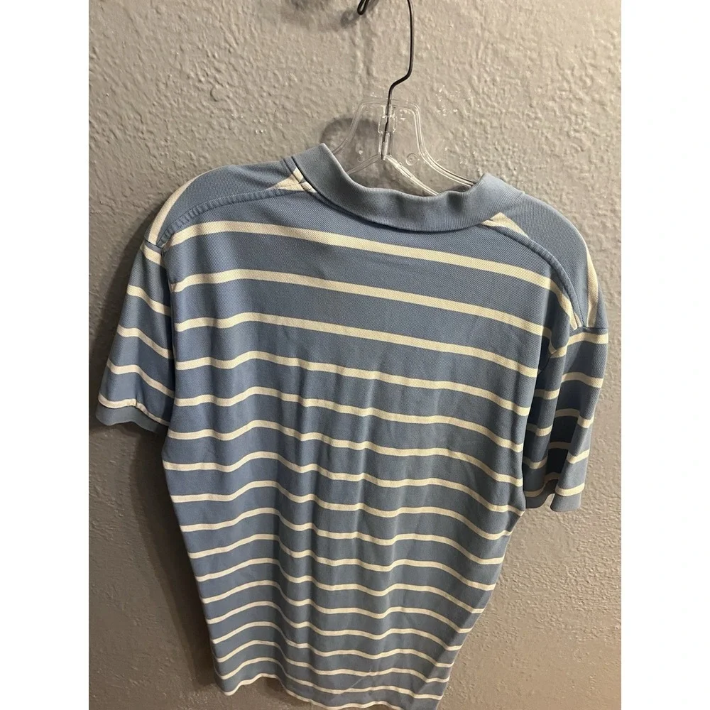 Polo Ralph Lauren Polo Shirt Mens Size Medium  Blue White StVintage Short Sleeve - Picture 5 of 7